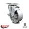 Service Caster 4 Inch Semi Steel Wheel Swivel Top Plate Caster with Brake SCC-20S415-SSR-TLB - alternate 2